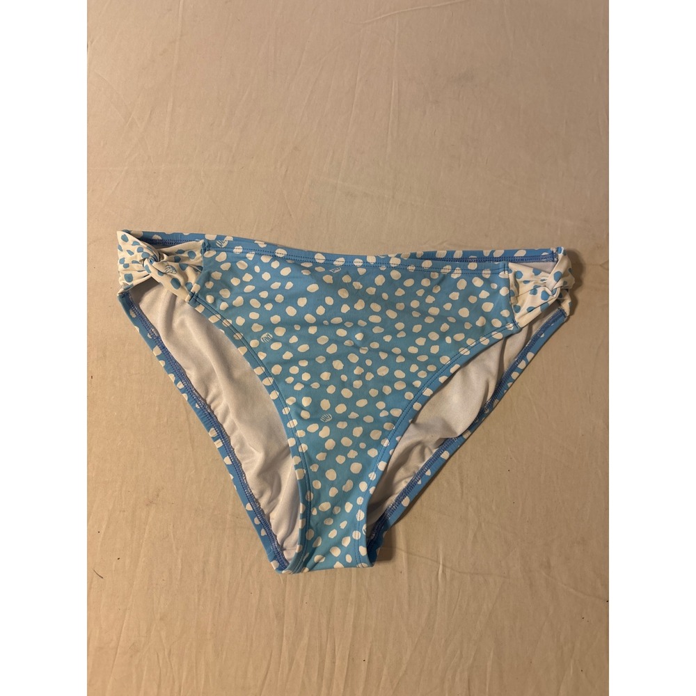 Lilly Pulitzer Bikini Bottoms Womens 10 Blue Polka Dot Twisted Hip